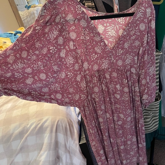 Floral Purple and White Maxi Dress - Picture 5 of 7